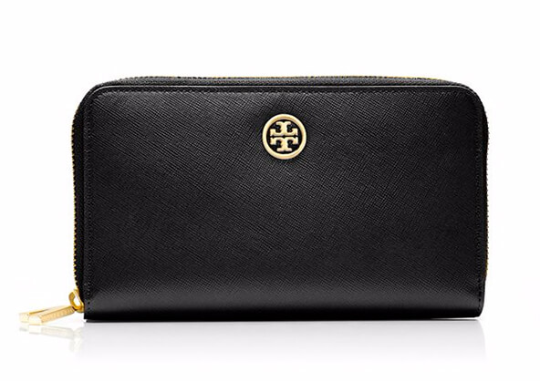 Tory Burch Robinson Scratch Resistant Leather Double Zip Tote