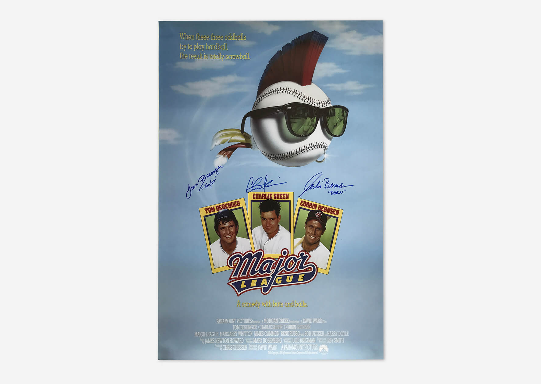 Major League Cast Signed Movie Poster