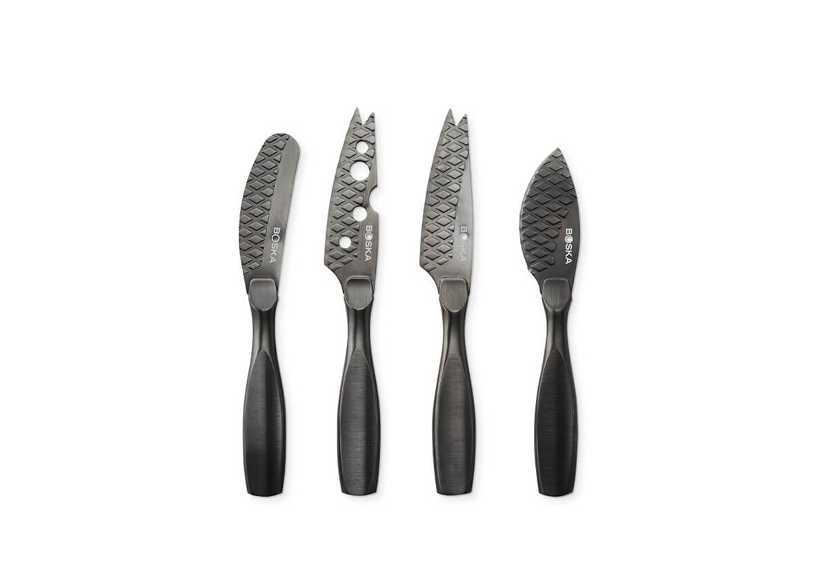 boska monaco+ black cheese knife set